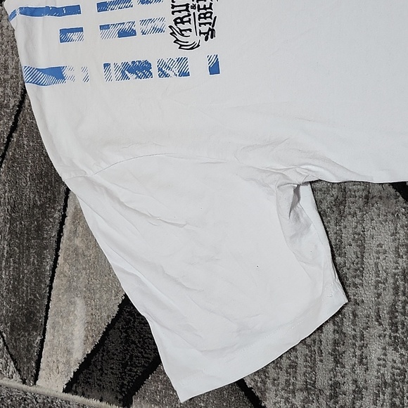 VINTAGE SOUTHPOLE RAISED LOGO MCMXCI WHITE CREW-NECK TEE-SHIRT - Picture 5 of 16